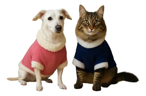 Roupa Quentinha Cachorro Inverno Gato Modelo Ovelha P M G