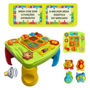 Mesa Criativa Didática Bebê Infantil Interativa Mesinha Som