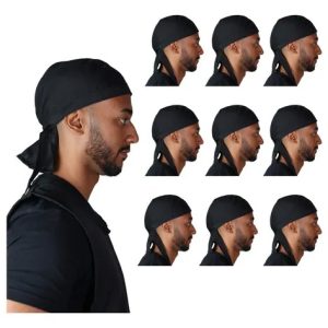 Kit 10 Bandana Lenço Touca Garçom Chef Barman Pizzaria