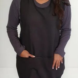 Bata Avental Uniforme Amarra Na Laretal Frente E Costas