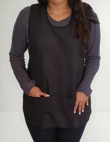 Bata Avental Uniforme Amarra Na Laretal Frente E Costas