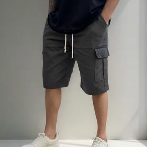 Bermuda Cargo Masculina Skate Larga C/ Elástico Short Adulto