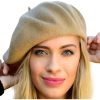 Boina Francesa Inverno Feltro Gorro Ajustável Várias Cores