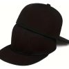Boné Unissex Hip Hop Com Aba Reta Cor Lisa