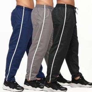 Kit Com 4 Calça Tactel Masculina 3 Bolsos Cores Premium