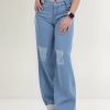 Calça Jeans Wide Leg Bag Feminina Infantil Premium Juvenil