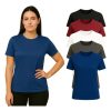 Kit 5 Camisetas Dry Fit Feminina Tradicional Lisa Esportiva