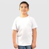 Camiseta Infantil Branca Poliéster Confortável Manga Curta