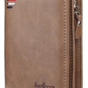 Carteira Masculina Vertical Com Zíper + Porta Moedas 3 Cores