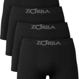 Kit Com 4 Cuecas Boxer Algodão Sem Costura Masculino Zorba