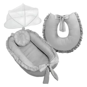 Kit Ninho Redutor + Almofada Amamentação + Mosquiteiro