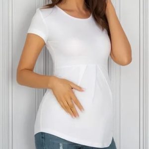 Blusa, Bata, Gestante, Manga Curta