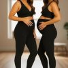 Kit 2 Legging Gestante Preto Maternidade Roupa Grávida Mãe