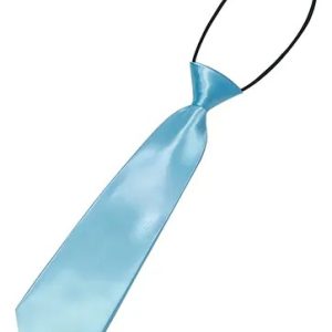 Gravata Slim Infantil Nó Pronto Casamento Aniversário Culto Cor Azul-claro