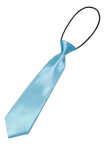 Gravata Slim Infantil Nó Pronto Casamento Aniversário Culto Cor Azul-claro