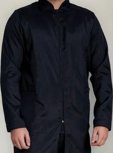 Jaleco Masculino Gola Padre Zíper Manga Longa Oxford