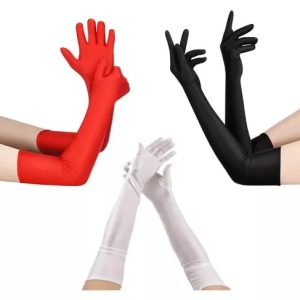 Luva Lycra Extra Longa Festa Cosplay Casamento Debutante