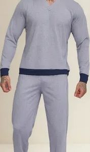 Pijama De Frio Com Punho / Malha / Presente Dia Dos Pais