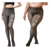 Meia Calça Térmica Lã Plus Size Translúcida Forrada Pelúcia