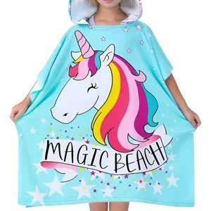 Roupa Toalha Infantil De Verão Para Praia Piscina Com Capuz