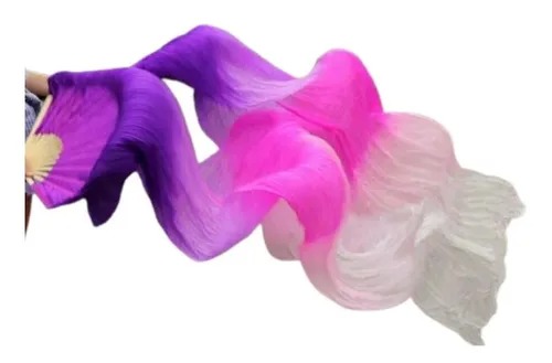 Par Véu Fan Seda Leque Dança Do Ventre