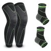 Par De Joelheira + Tornozeleira Esportiva De Comprenssão