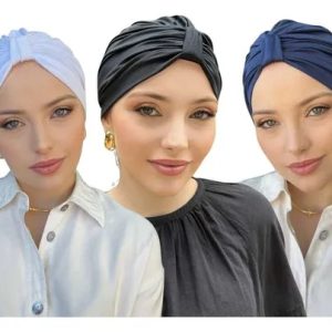 3 Turbantes Touca Para Tratamento Quimioterapia E Alopécia