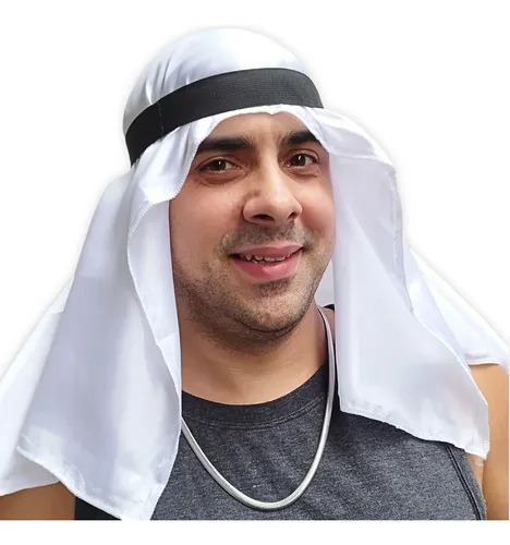 Turbante Sheik Árabe Fantasia Festa Cosplay Dubai Carnaval