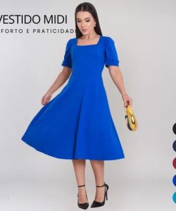 Vestido Feminino Rodado Moda Evangêlica Ccb Casual Conforto