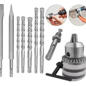 Jogo Com Talhadeiras Ponteiras Brocas Mandril Para Martelete MFL