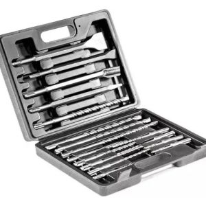 Jogo Brocas Talhadeira Ponteiro Sds-plus Martelete 17 Peças Titanium Platina