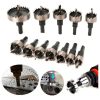 Kit Brocas Serra Copo 12 Pcs 15 A 50mm Ferro Aço Metal