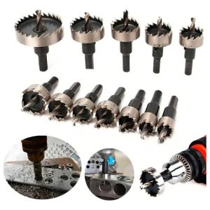 Kit Brocas Serra Copo 12 Pcs 15 A 50mm Ferro Aço Metal
