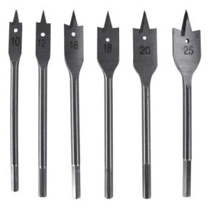 Jogo Com 6 Broca Chatas Para Madeira Tamanhos 10 A 25mm MFL