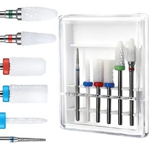 Kit 6 Brocas Lixa De Unha Gel Fibra Cerâmica Diamantada 718