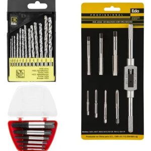 Jogo Com Jogo De Machos, Saca Parafuso Quebrado E 13 Brocas