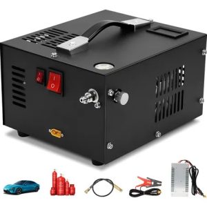 Compressor Portatil Para Carabinas Ar Mergulho Bomba 300 Bar Preto