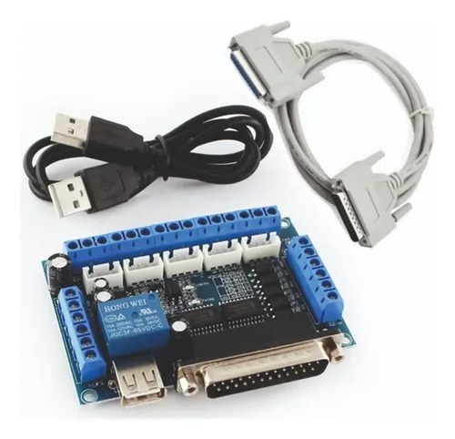 Zoiid Placa Interface Cnc 5 Eixos Bob + Cabo Db25.