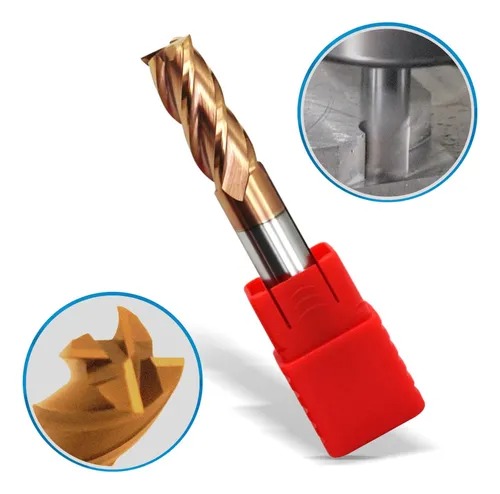 Fresa Topo Reto Metal Duro 12,0mm - 4 Cortes Com 55hrc