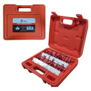 Jogo Com 12 Fresas Para Tupia Para Madeira Com Haste De 6mm MFL