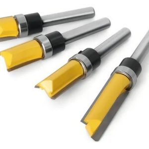 Kit 4 Fresas Reta Paralelas Rolamentadas (haste 1/4 / 6,35m)