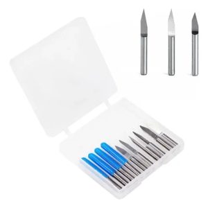 10 Fresas Gravação V-bit Ótima P/ Pci Cnc Opções De Tamanho