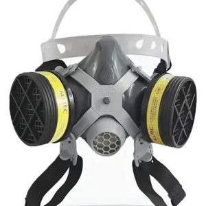 Máscara Facial Respirador C/ 2 Filtros Gases Ácidos Vapores