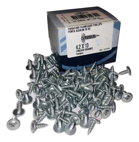 Parafuso Flangeado 4,2 X 13mm Forro, Drywal / 1000