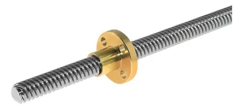 Fuso Trapezoidal Tr8 X 200mm Passo 2 + Castanha Em Metal