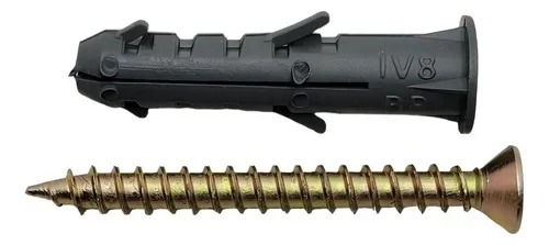 100 Parafusos Phillips C/bucha 8 Anel 8mm