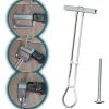 10 Bucha Gesso Drywall Toggler Bolt 10 Parafuso 1/4 Metal Branco