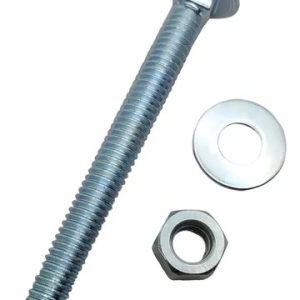 100 Parafuso Francês 5/16 X 3 - 7,6cm Com Porca E Arruela