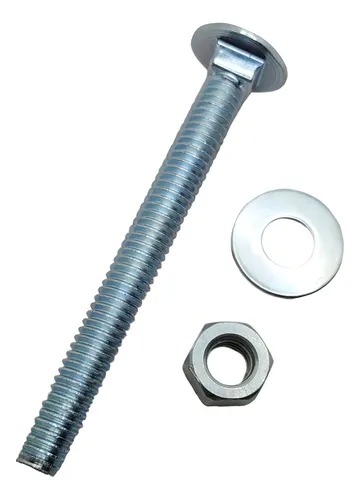 100 Parafuso Francês 5/16 X 3 - 7,6cm Com Porca E Arruela