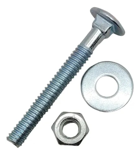 100 Parafuso Francês 1/4 X 2 - 5cm Com Porca E Arruela